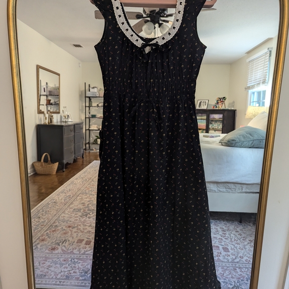Christy Dawn Black and White Smocked Maxi Sundress - Picture 1 of 2